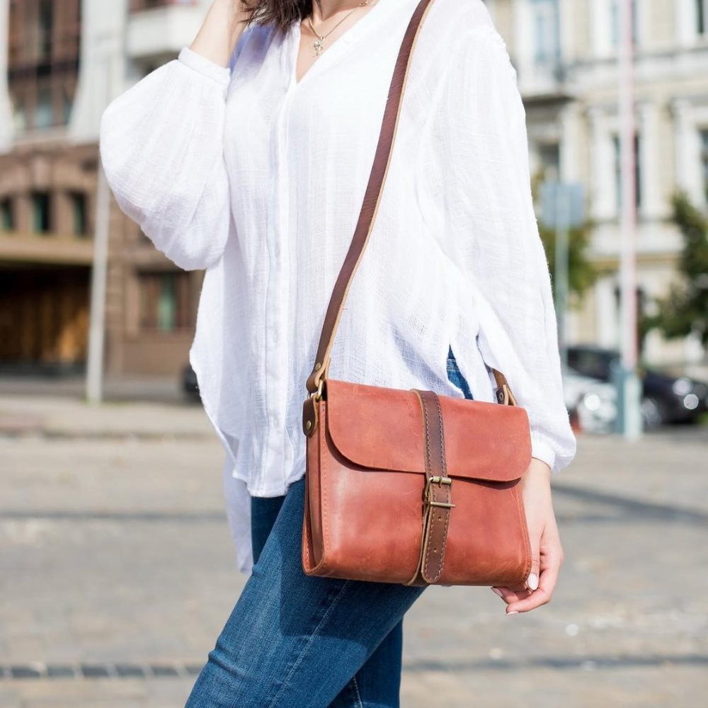 Leather Crossbody Bag shoulder bag Purse